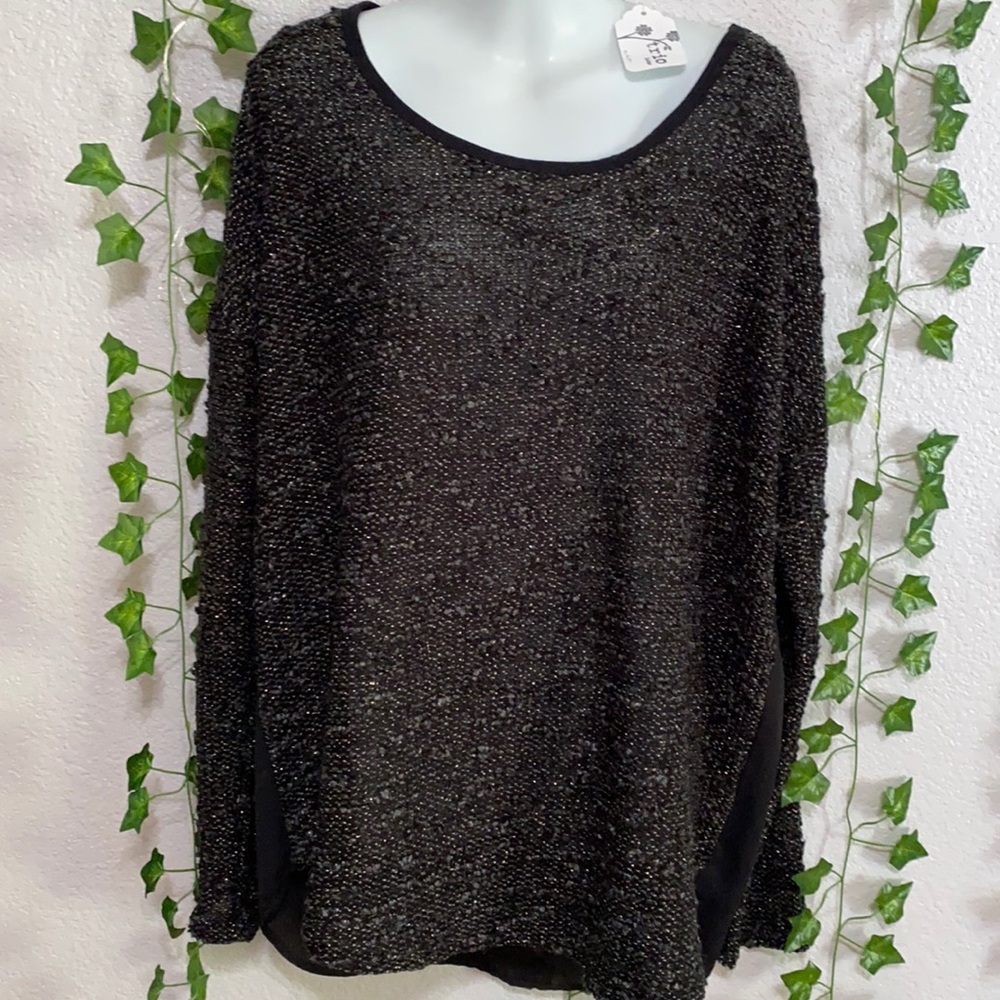 Sparkly long sleeve with sheer back